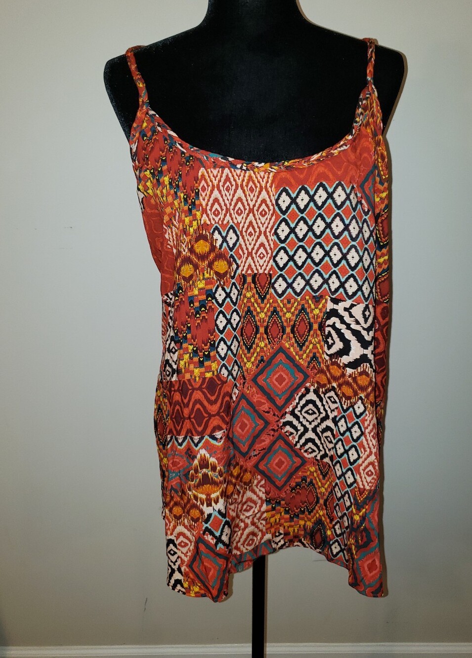 Torrid Women’s Rust Patterned Spaghetti Strap Tank Top
